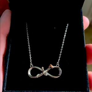 Infinity rose necklace